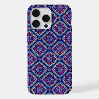 Vibrant Boho Geometric Floral Pattern iPhone 15 Pro Max Case