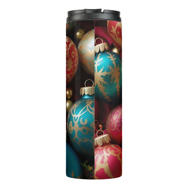 Vibrant & Bold Christmas Edition - Festive Flair Thermal Tumbler (Back)