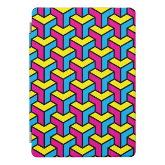 Vibrant Bold CMYK Geometric Optical Illusion Block iPad Pro Cover