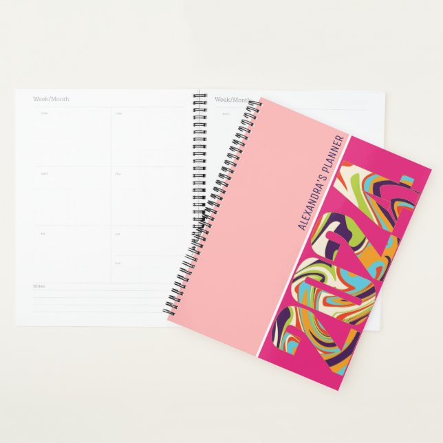 Vibrant Bold Colorful Wavy Typography 2024 Planner (Display)