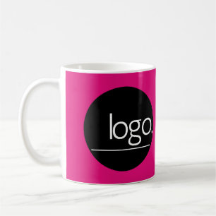 VIBRANT BOLD HOT PINK LOGO ICON TEMPLATE BUSINESS COFFEE MUG