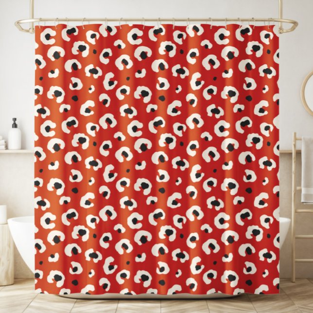 Vibrant Bold Leopard Stylish Animal Print Shower Curtain (Creator Uploaded)