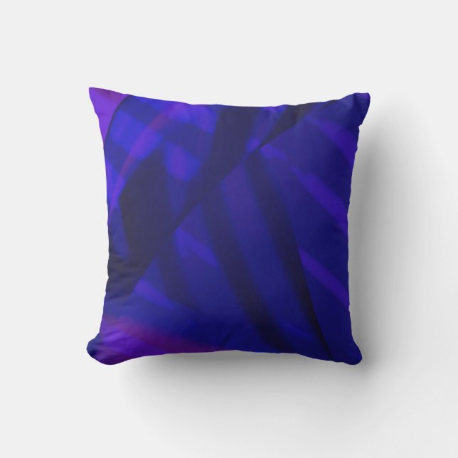 Vibrant Bold Purple Abstract Throw Pillow (Front)