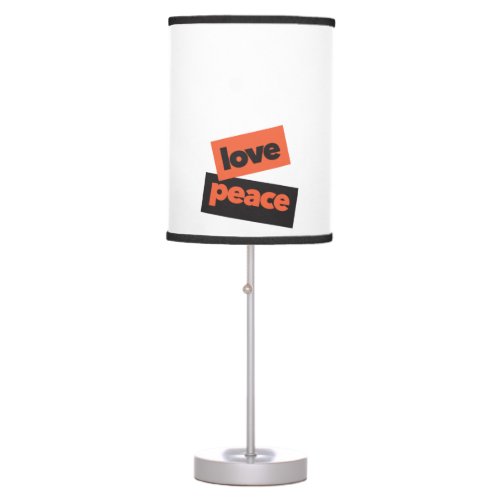 Vibrant bold simple urban design of Love Peace Table Lamp