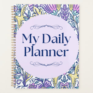 Vibrant Botanical Pattern Daily Organizer
