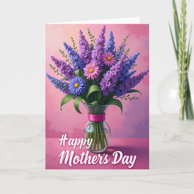 Vibrant Bouquet Day Card (Front)