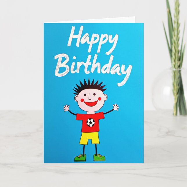 Vibrant Boy Birthday Card (Front)
