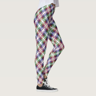 Vibrant Bright Colorful Pattern Leggings