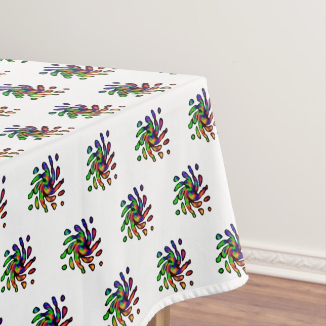 Vibrant Bright Colorful Pattern   Tablecloth (In Situ)