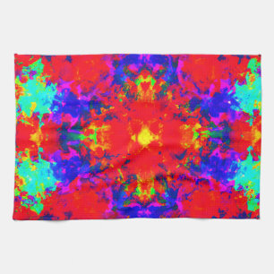 Vibrant Bright Colors Pattern Art Kitchen Towel