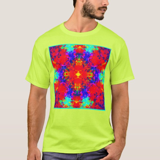 Vibrant Bright Colors Pattern Art T-Shirt (Front)