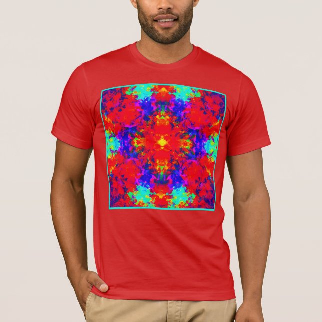 Vibrant Bright Colors Pattern Art T-Shirt (Front)