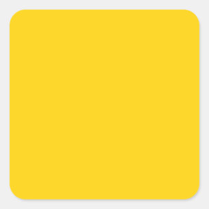 Vibrant Bright Yellow Customizable Solid Color Square Sticker