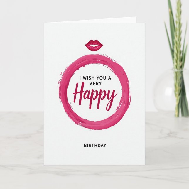Vibrant Brushstroke Birthday Card (Front)