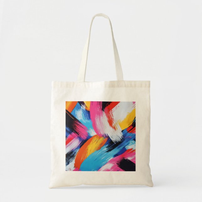 Vibrant Brushstroke Tote (Front)