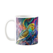 Vibrant budgies. Mug