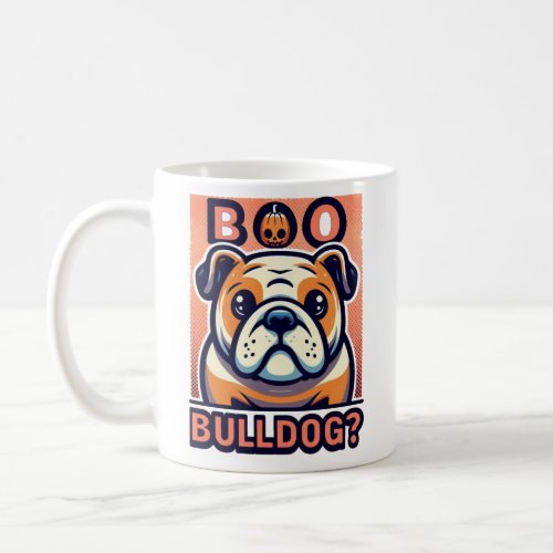 Vibrant Bulldog  Halloween Pop Art Design Coffee Mug