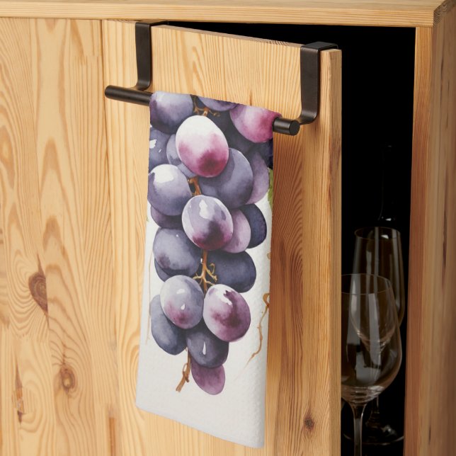 Vibrant Bunch of Grapes Tea Towel (Thirds Fold)