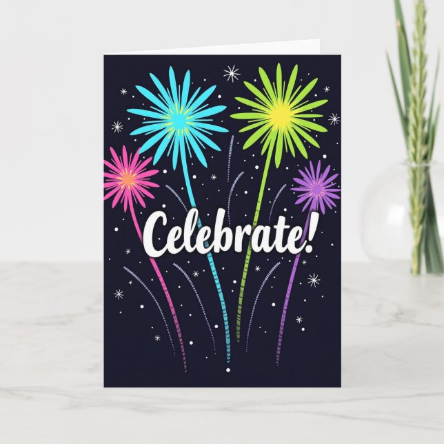 Vibrant Burst Birthday Card (Front)