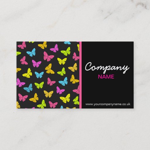 Customizable Vibrant Butterflies Business Card