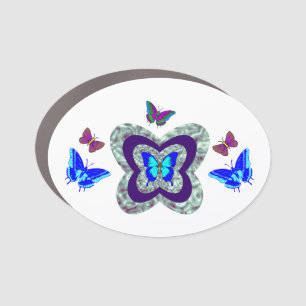 Vibrant Butterflies Car Magnet