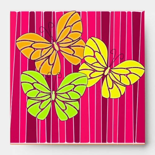 Vibrant butterflies Envelope