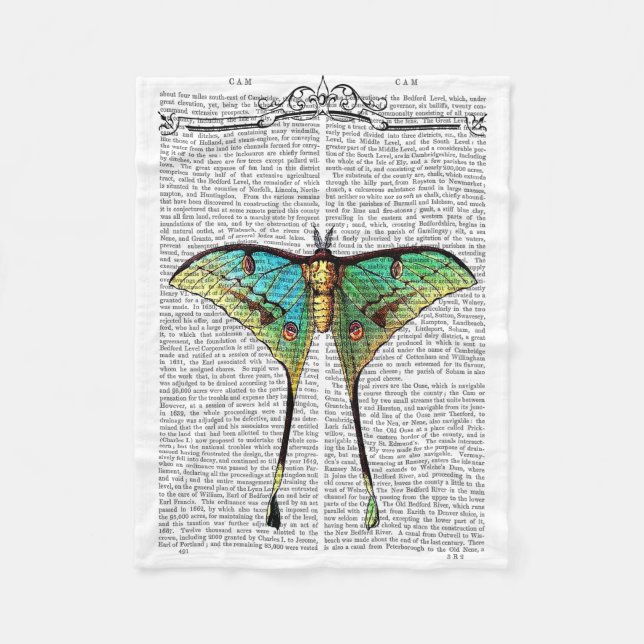 Vibrant Butterfly Fleece Blanket (Front)