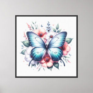 Vibrant Butterfly Floral Bouquet Art-96283 Canvas Print