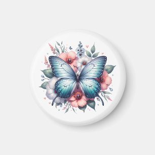 Vibrant Butterfly Floral Bouquet Art-96283 Magnet