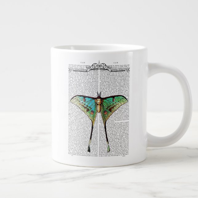 Vibrant Butterfly Giant Coffee Mug (Right)