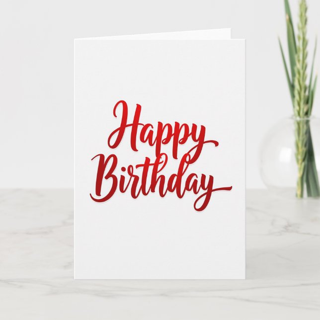 Vibrant Calligraphy Birthday Card (Front)