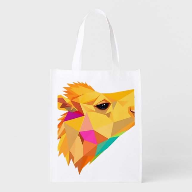 Vibrant Camel Art Reusable Bag (Front)
