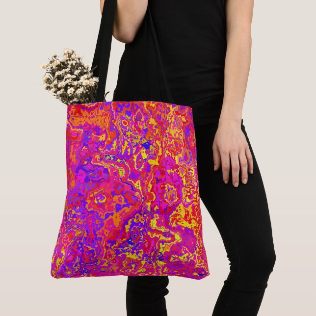 Vibrant Camo  Tote Bag (Close Up)