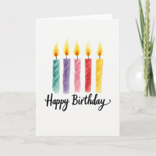 Vibrant Candle Art Card