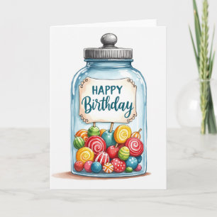 Vibrant Candy Birthday Card