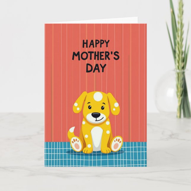 Vibrant Canine Mothers Day Card (Front)