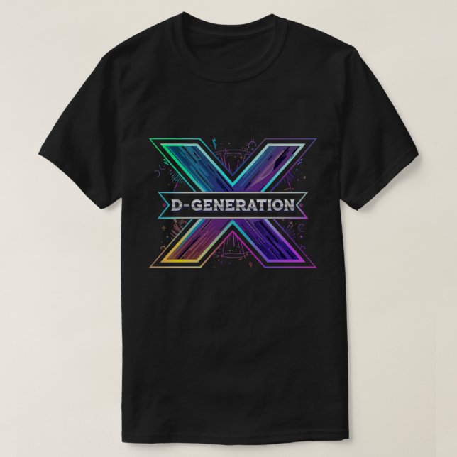 Vibrant Cartoon Style DX Logo for Trendy Apparel T-Shirt (Design Front)