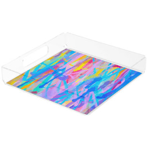 Vibrant Cascade Acrylic Tray