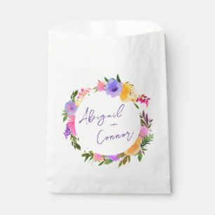 Vibrant Casual Magenta Violet Yellow Favor Bag