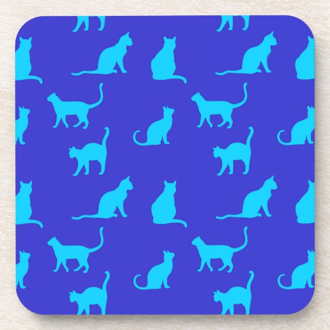Vibrant Cat Plastic Coasters (Front)
