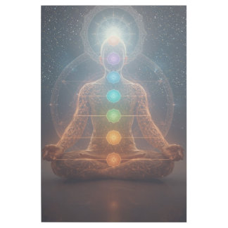 Vibrant Chakra Energy Meditator Digital Art Print