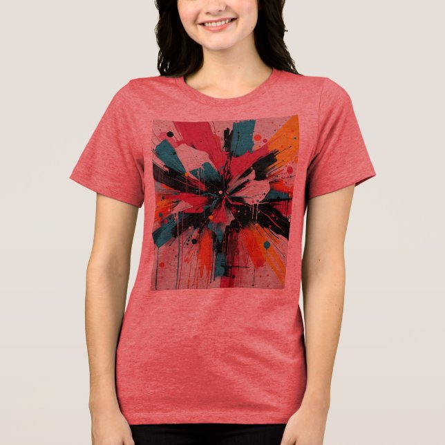 Vibrant Chaos Burst Tri-Blend Shirt (Front)