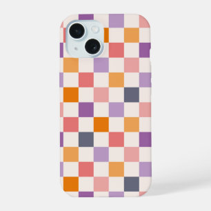 Vibrant Checkerboard Pattern iPhone 15 Case