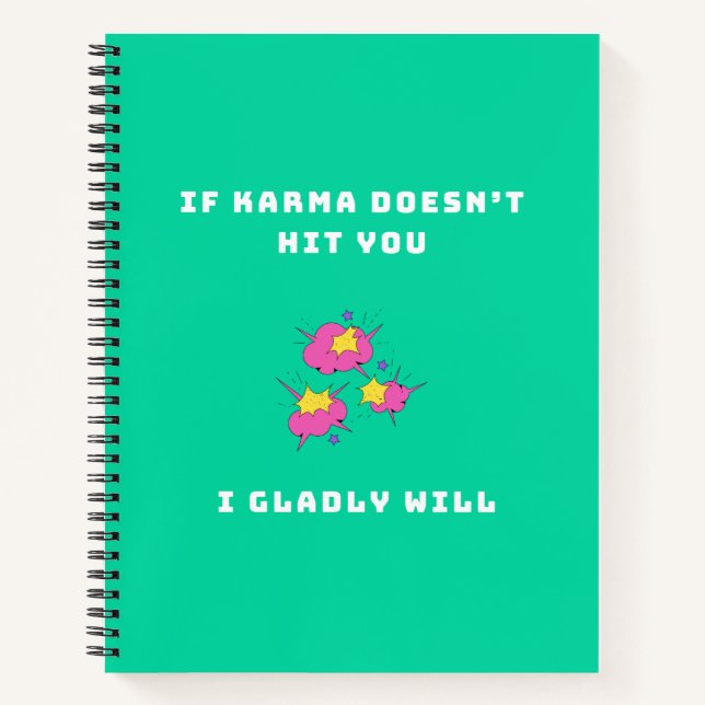 Vibrant Chic Savage Quotes For Teen Notebook (Front)