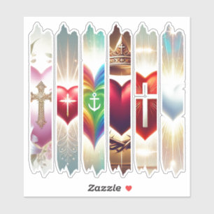 Vibrant Christian Valentine Hearts Washi Tape Sticker