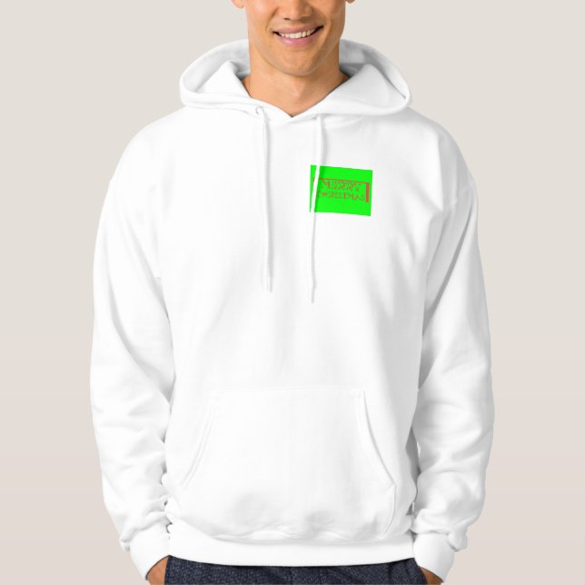 Vibrant Christmas Cheer Merry Christmas Lime Green Hoodie (Front)