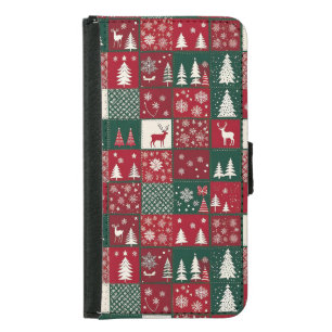 Vibrant Christmas Pattern Samsung Galaxy S5 Wallet Case