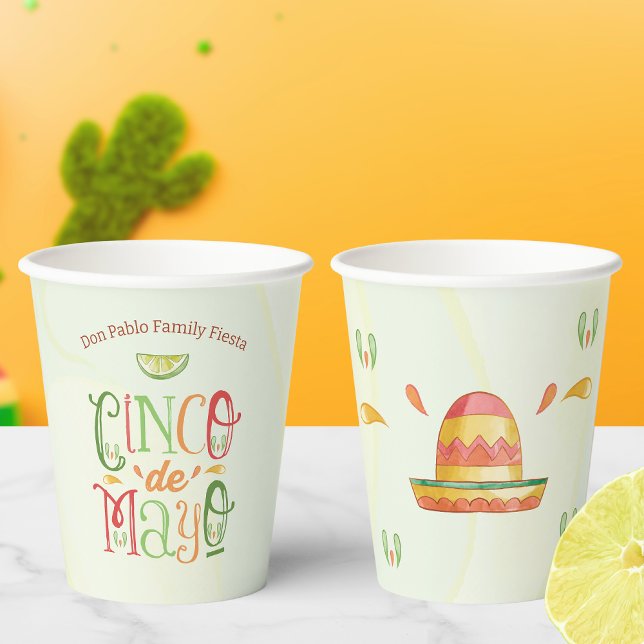 Vibrant Cinco de Mayo Fiesta Paper Cups (Creator Uploaded)