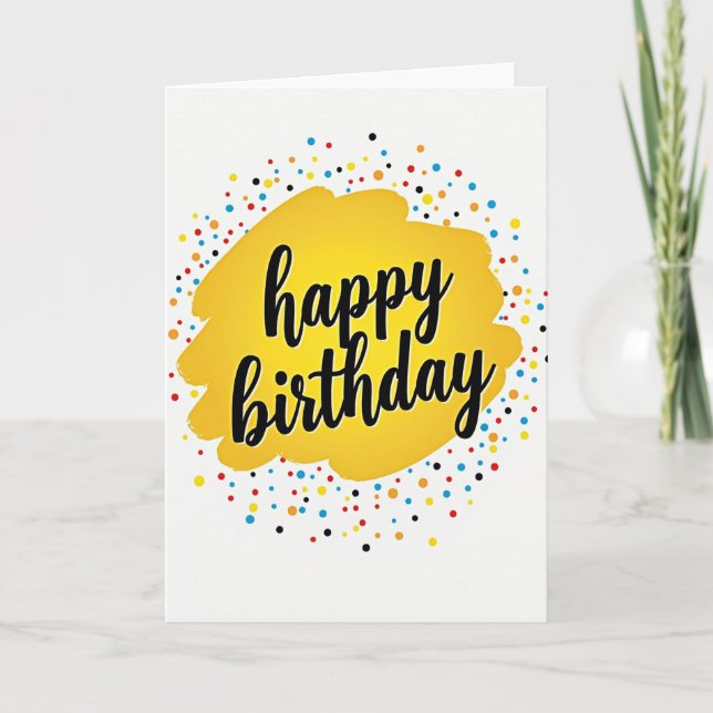 Vibrant Circle Birthday Card (Front)