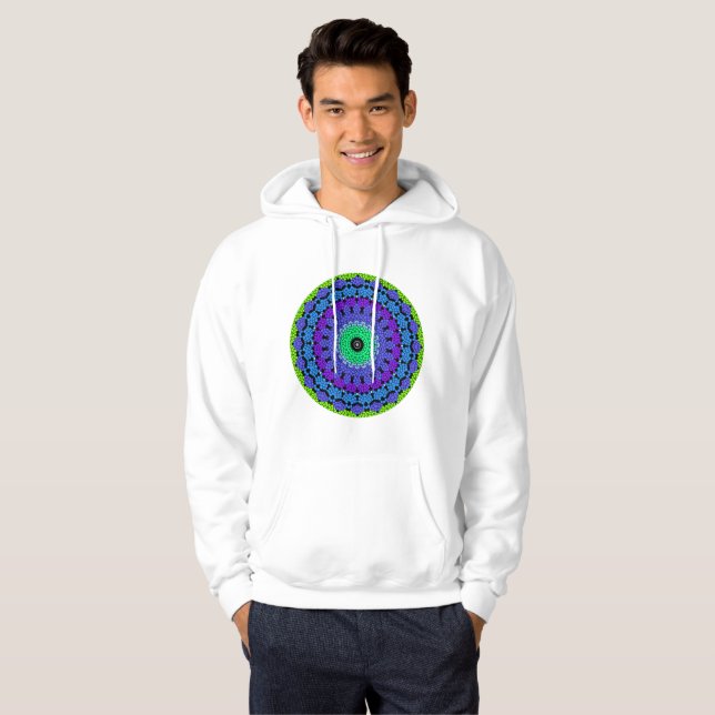 Vibrant Circle Motifs Colorful Dotted Patterns  Hoodie (Front Full)